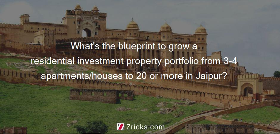What's the blueprint to grow a residential investment property portfolio from 3-4 apartments/houses to 20 or more in Jaipur?