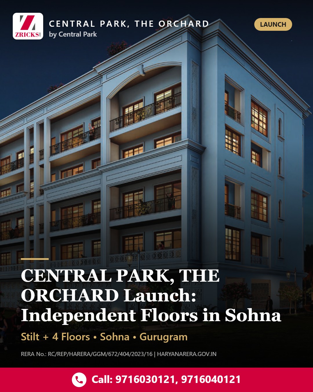 CENTRAL PARK, THE ORCHARD Launch: Independent Floors in Sohna Update