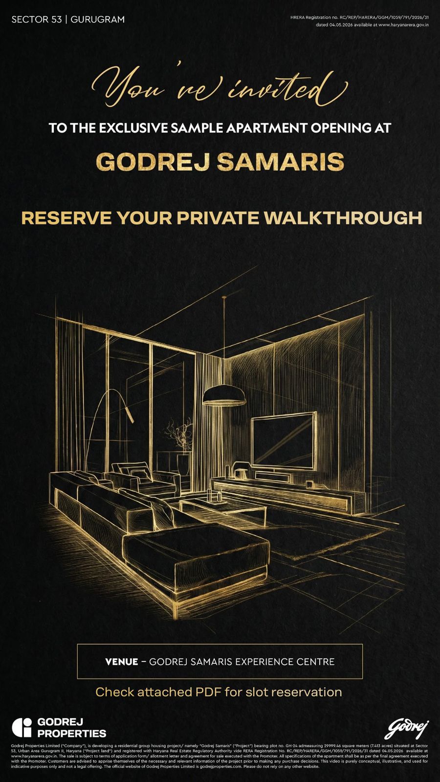 Book Your Private Walkthrough at Godrej Samaris || Exclusive Sample Apartment Opening at Godrej Samaris || Visit Godrej Samaris Experience Centre Now Update