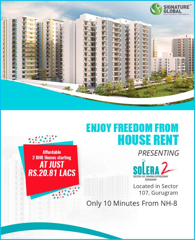 Convenient and easy affordable homes at Rs 20.81 lacs in Signature Solera 2 Update