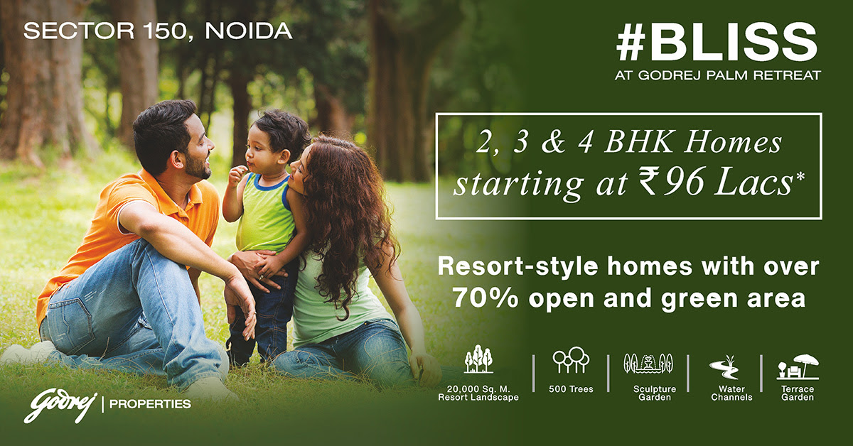 Book 2, 3 & 4 BHK homes starting Rs 96 Lac at Godrej Palm Retreat in Sector 150, Noida Update