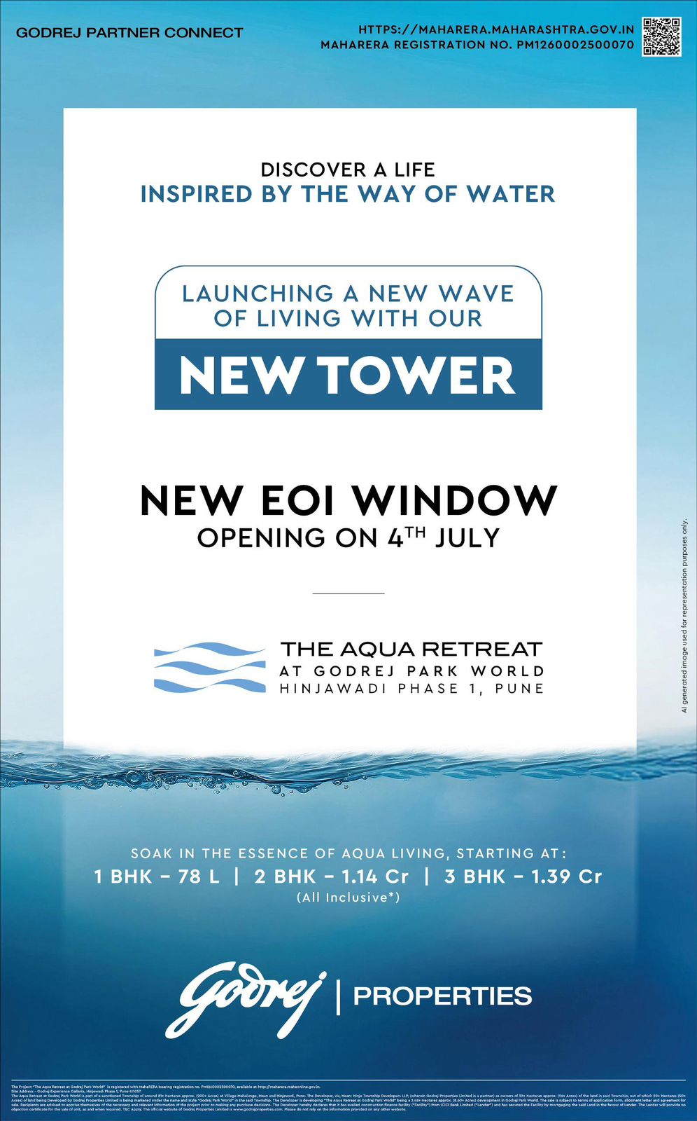New Tower Launch at The Aqua Retreat, Godrej Park World, Hinjawadi Phase 1, Pune on 4th July Update