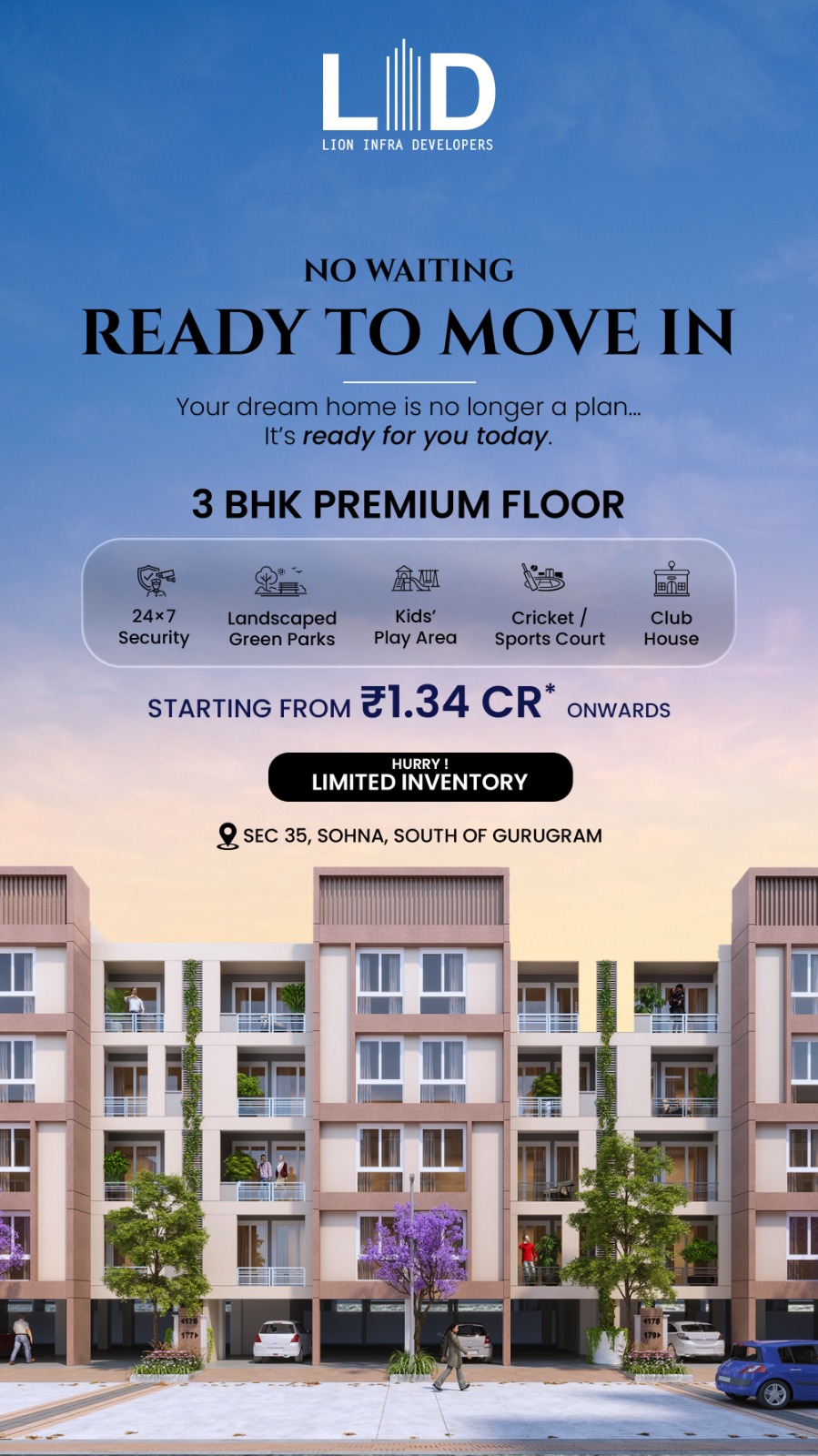 Move Into Your Dream Home Today with Lion Infra Developers || Ready to Move: 3 BHK Premium Floors || Secure Your 3 BHK in Sohna Now Update
