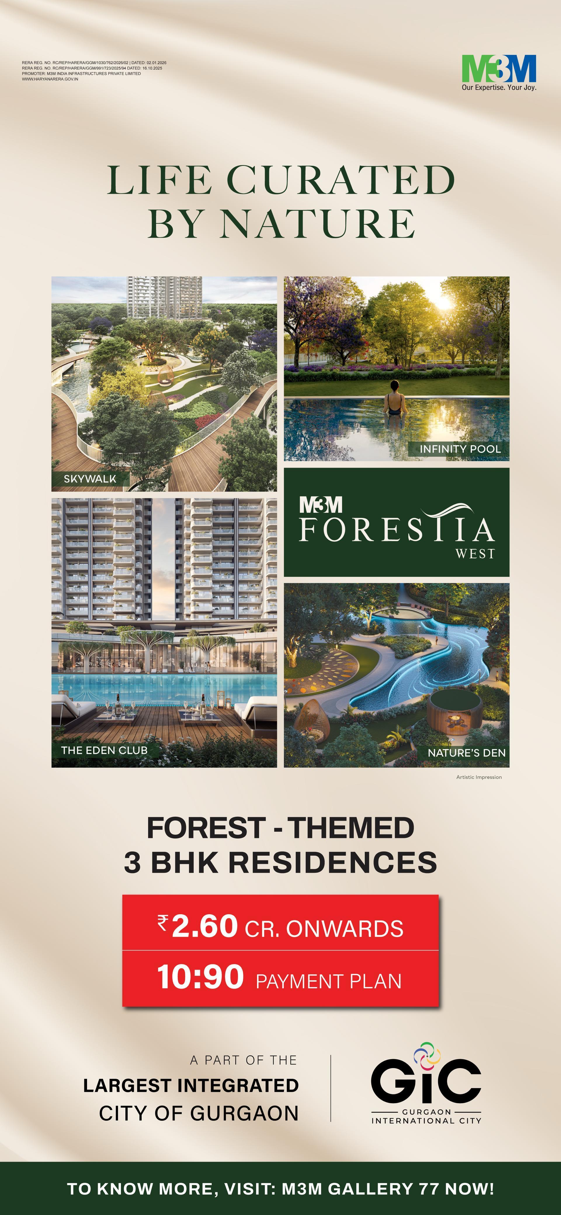 Discover Forest-Themed Living at M3M Forestia West || Explore 3 BHK Residences from ₹2.60 Cr || Unveil Luxurious Homes in Gurgaon Update
