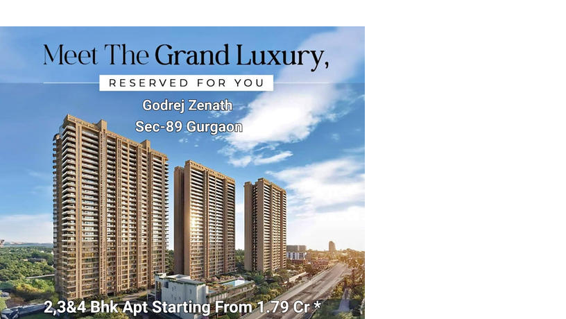 Godrej Zenath: Experience Grandeur in Sec-89, Gurugram with Luxury Apartments Starting at ?1.79 Cr Update