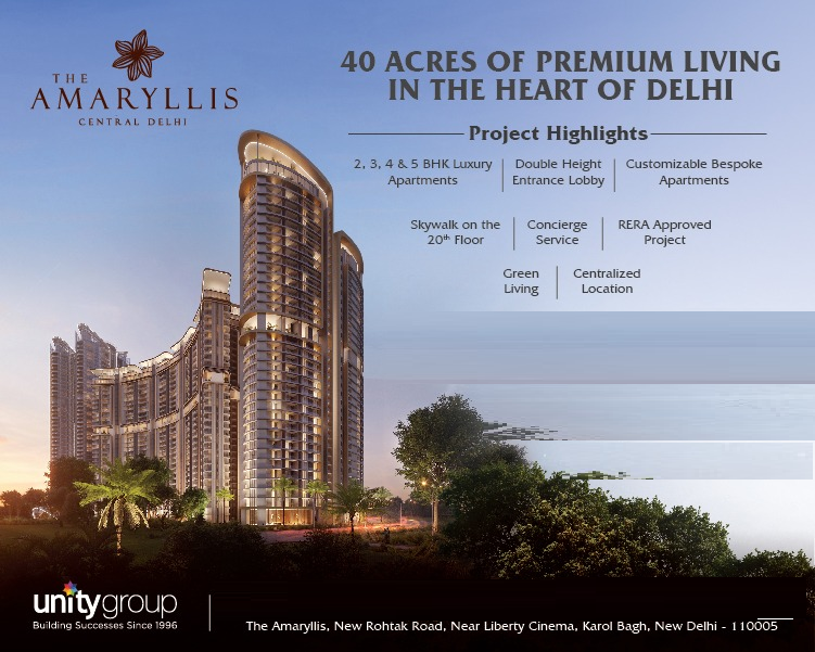 2 ,3, 4 and 5 BHK luxury apartments at Unity The Amaryllis Update