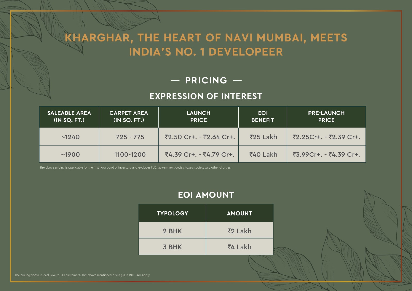 New Launch in Kharghar, Navi Mumbai, by India's No. 1 Developer - EOI Open Now! Update
