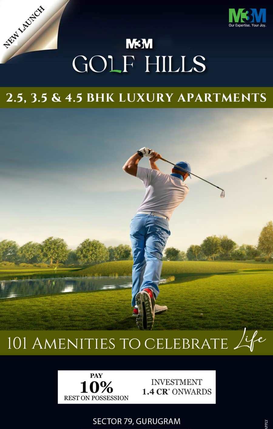 Pay 10% now and rest on possession at M3M Golf Estate Phase 2, Gurgaon Update