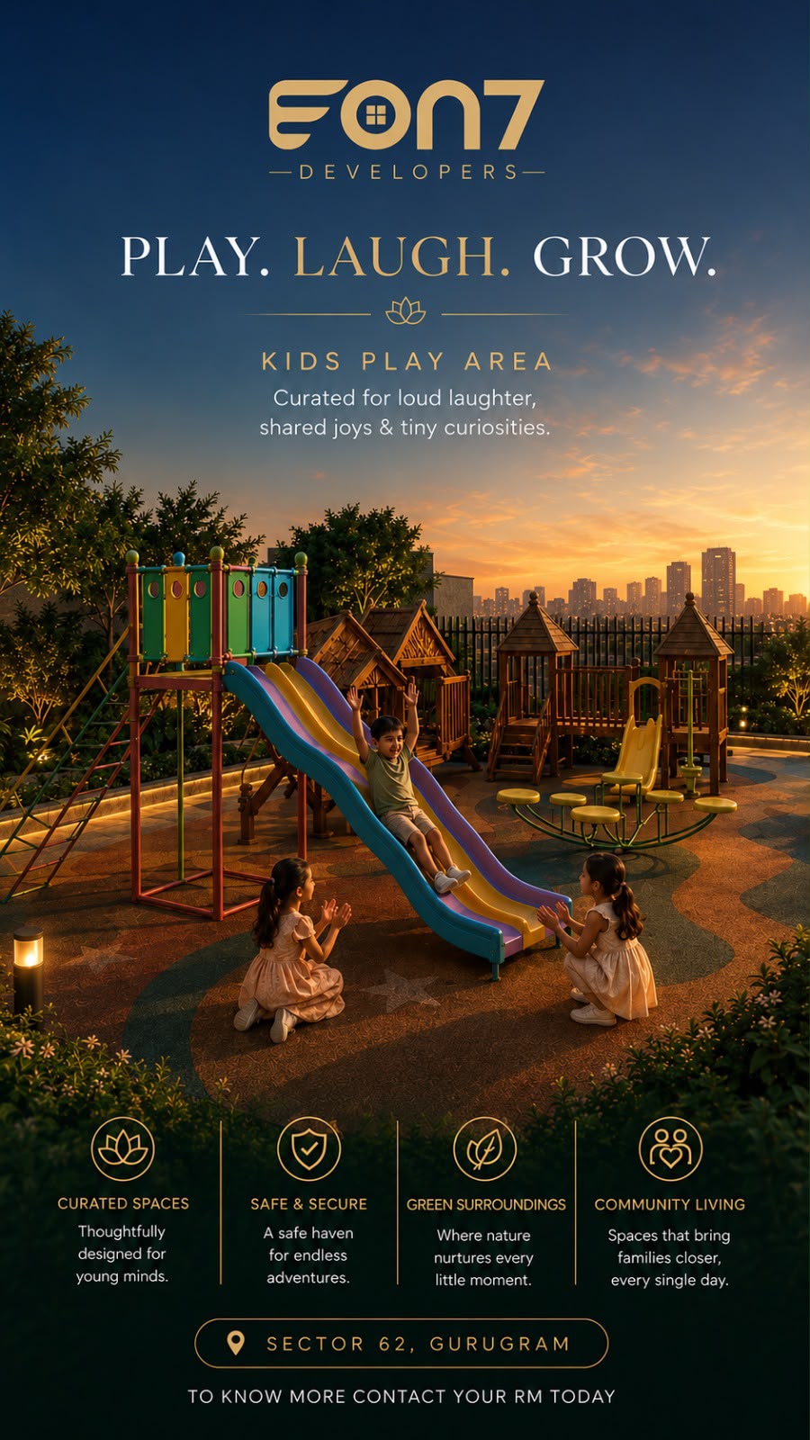 Explore Our New Kids Play Area Now || Visit Eon7 Sector 62 for Kids Fun || Discover Safe & Green Play Spaces Update