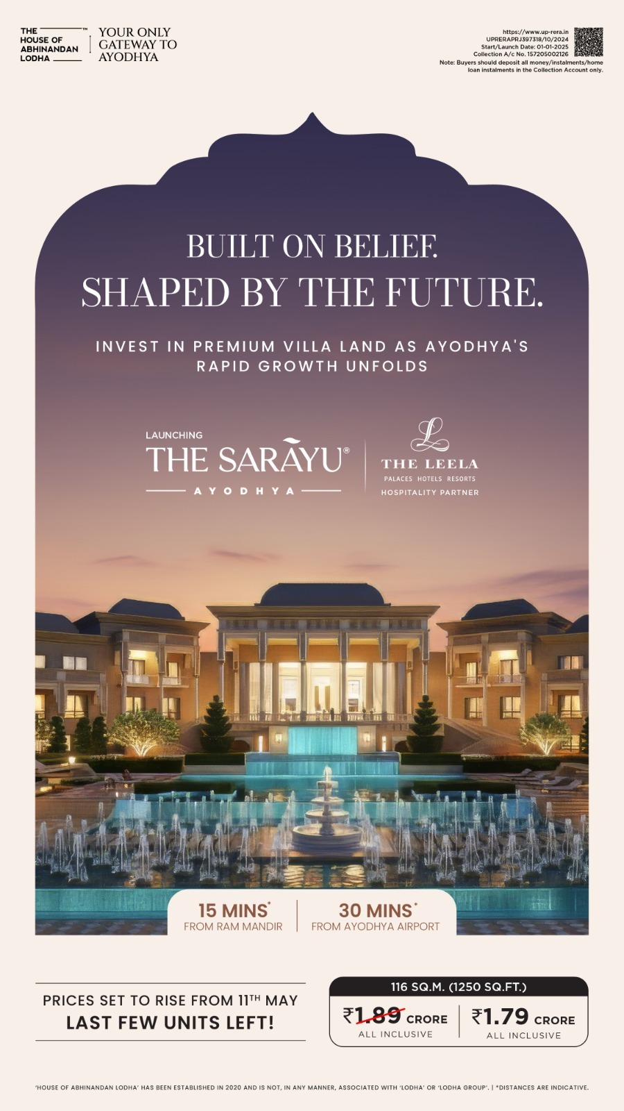 Invest in 7-star Villa Land Before Price Hike! || Luxury Land Units in Ayodhya! || Secure Your Dream Villa Land Now! Update