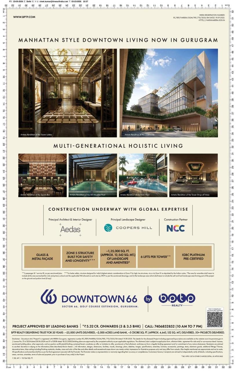 Explore Manhattan Style Living || Discover Downtown 66 || Invest in Gurugram's Premier Address Update
