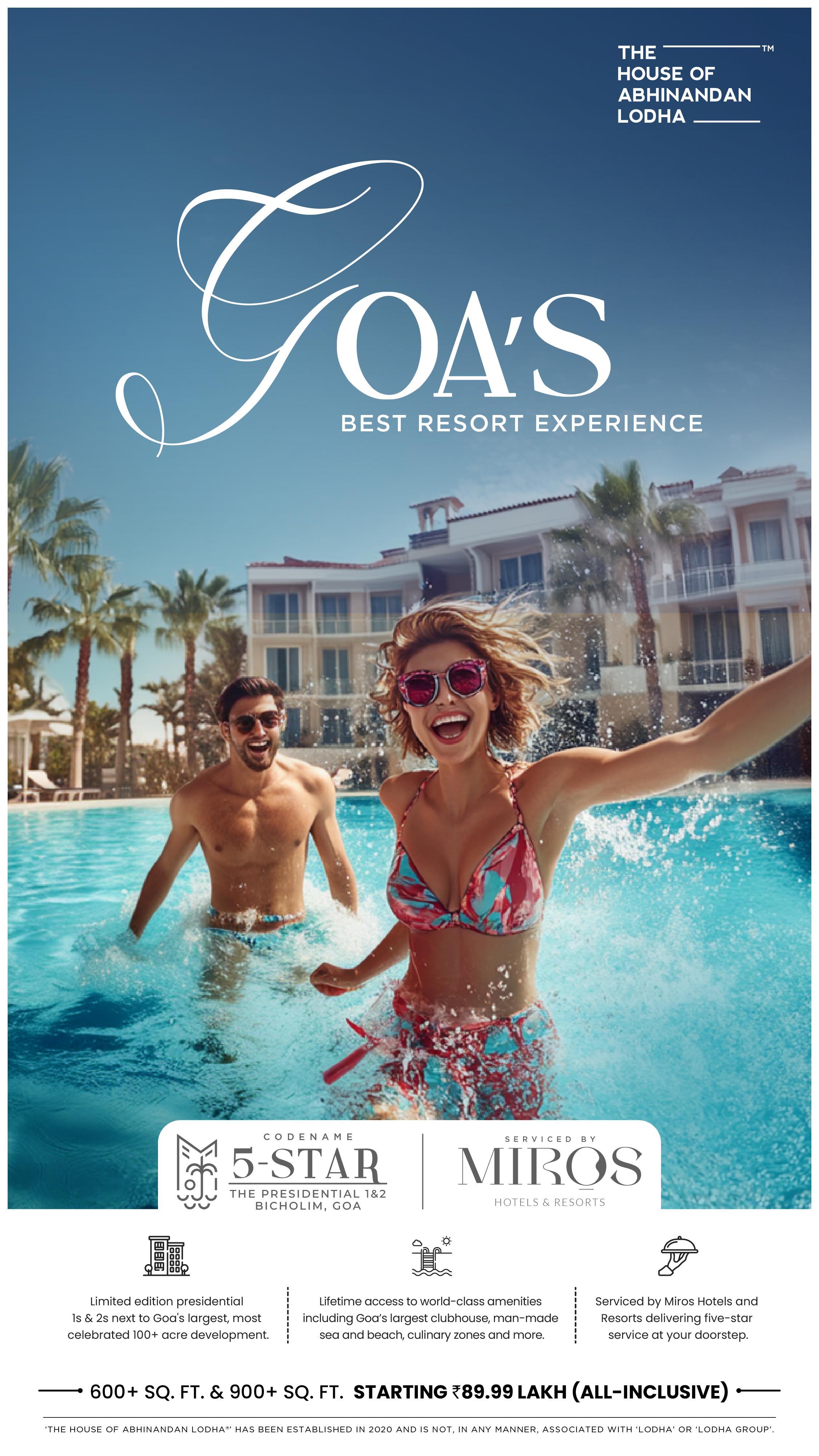 Discover Codename 5-Star in Bicholim, Goa Starting at ₹89.99 Lakh Update