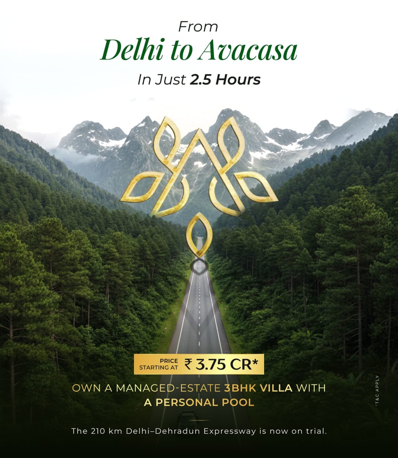 Luxury 3BHK Villas by Avacasa, Starting at ₹3.75 Cr, Near Delhi-Dehradun Expressway Update