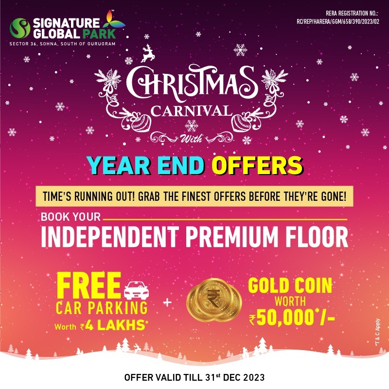 Signature Global Park Presents the Christmas Carnival at Sector 36, Sohna: Exclusive Year-End Offers Update