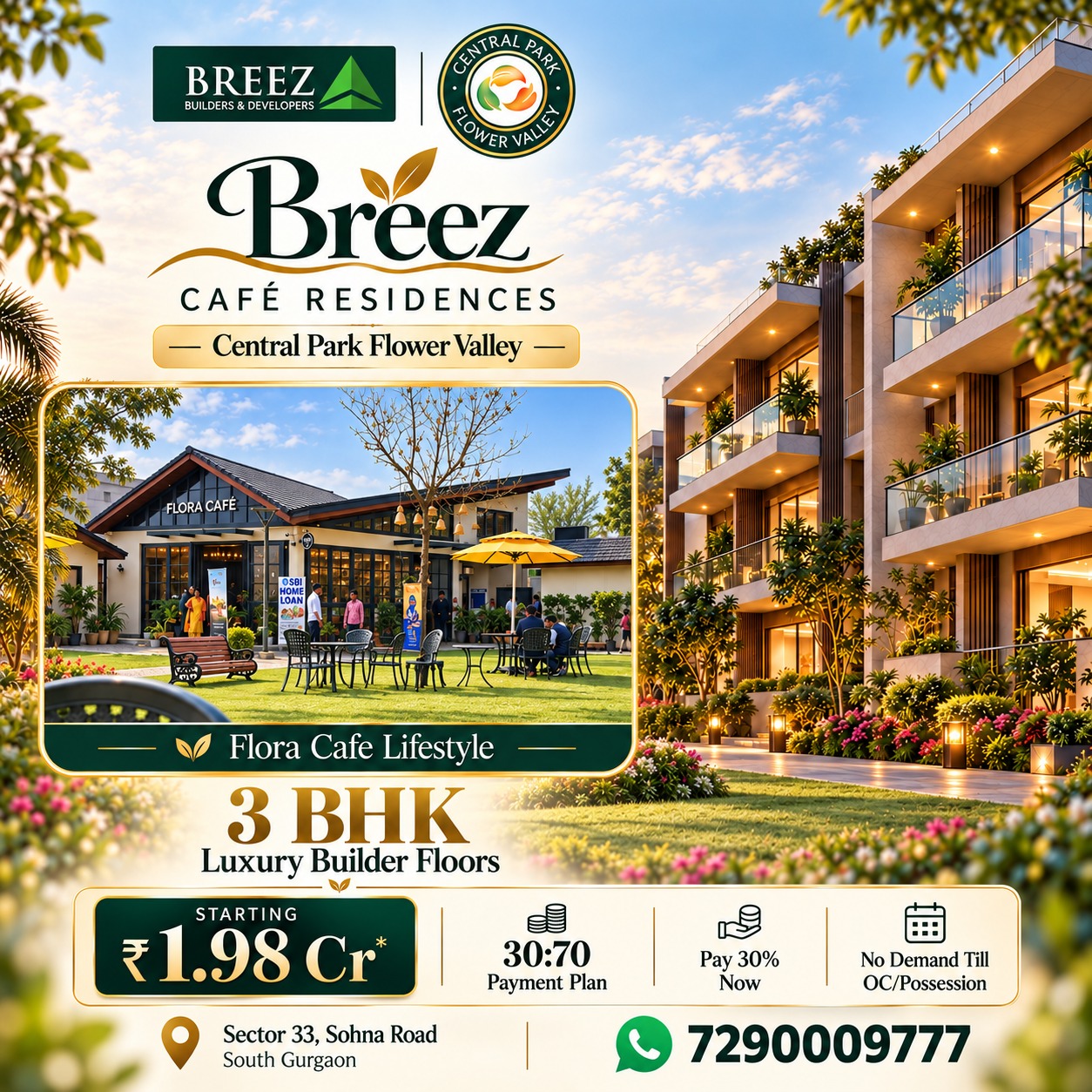 Discover Luxury at Breez Café Residences || Own a 3 BHK in South Gurgaon || Starting at ₹1.98 Cr - Limited Offer photo 1
