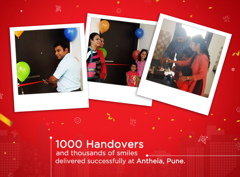 1000 handovers and thousands of smiles delivered successfully at  Mahindra Antheia, Pune Update