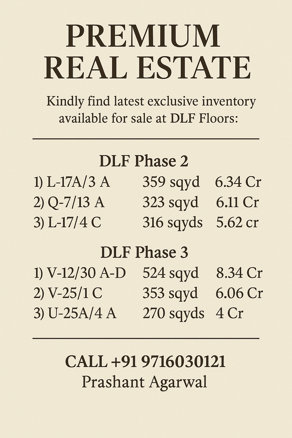 Discover Your Dream Home at DLF Floors, Prime Location with Exclusive Inventory Update