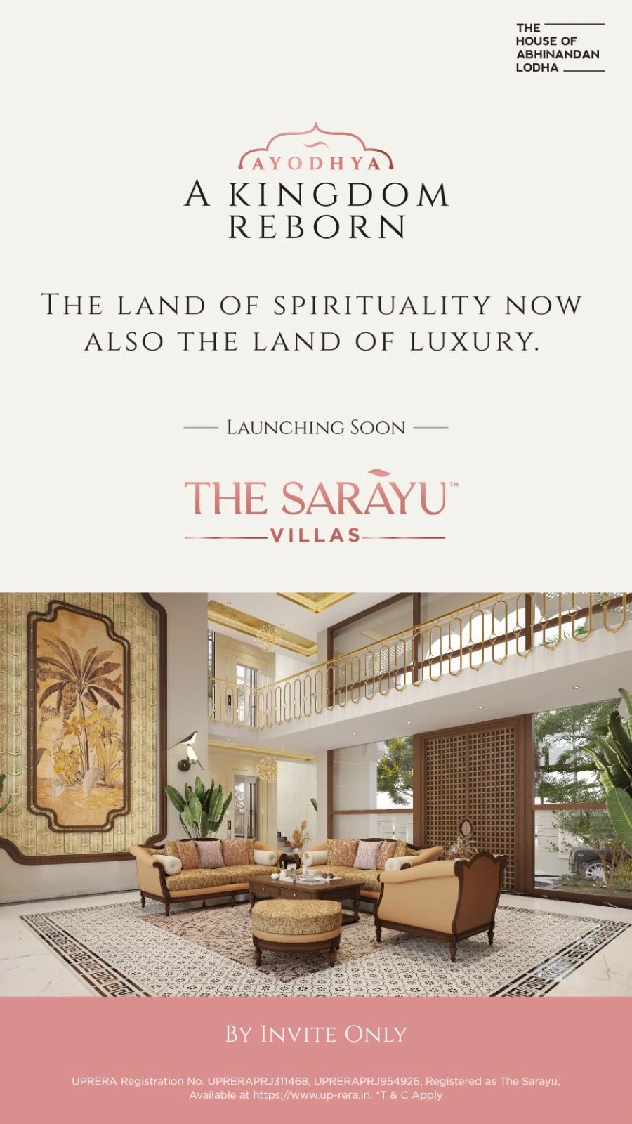 Abhinandan Lodha Presents The Sarayu Villas: Luxury Redefined in the Rejuvenated Kingdom of Ayodhya Update