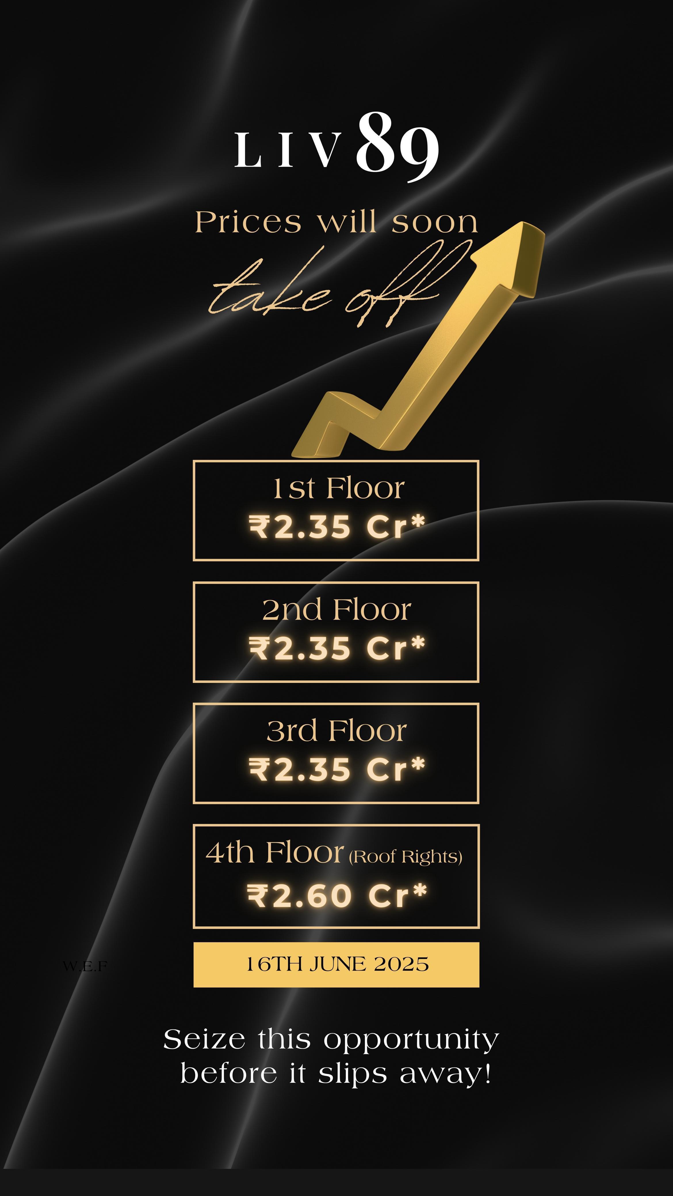 Discover LUXURY at LIV89 by 16th June 2025, Starting at ₹2.35 Cr, Location Unknown Update