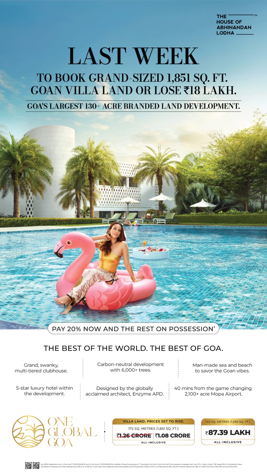 Last Chance to Own Prime Villa Land in Goa with The House of Abhinandan Lodha! Update