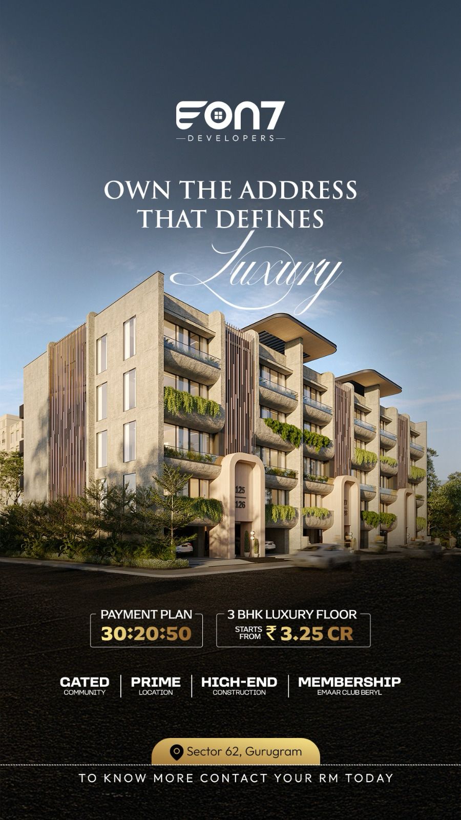 Experience Luxury Living with EON7 in Gurugram || Secure Your 3 BHK Luxury Floor Today || Prime Location Homes Starting at ₹3.25 CR Update