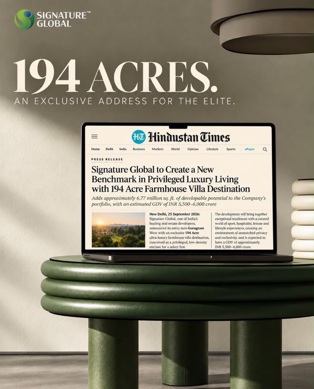 Explore Signature Global's 194 Acre Farmhouse Project || Discover Luxury Living in Gurugram || Signature Global Unveils Exclusive Real Estate Opportunity Update