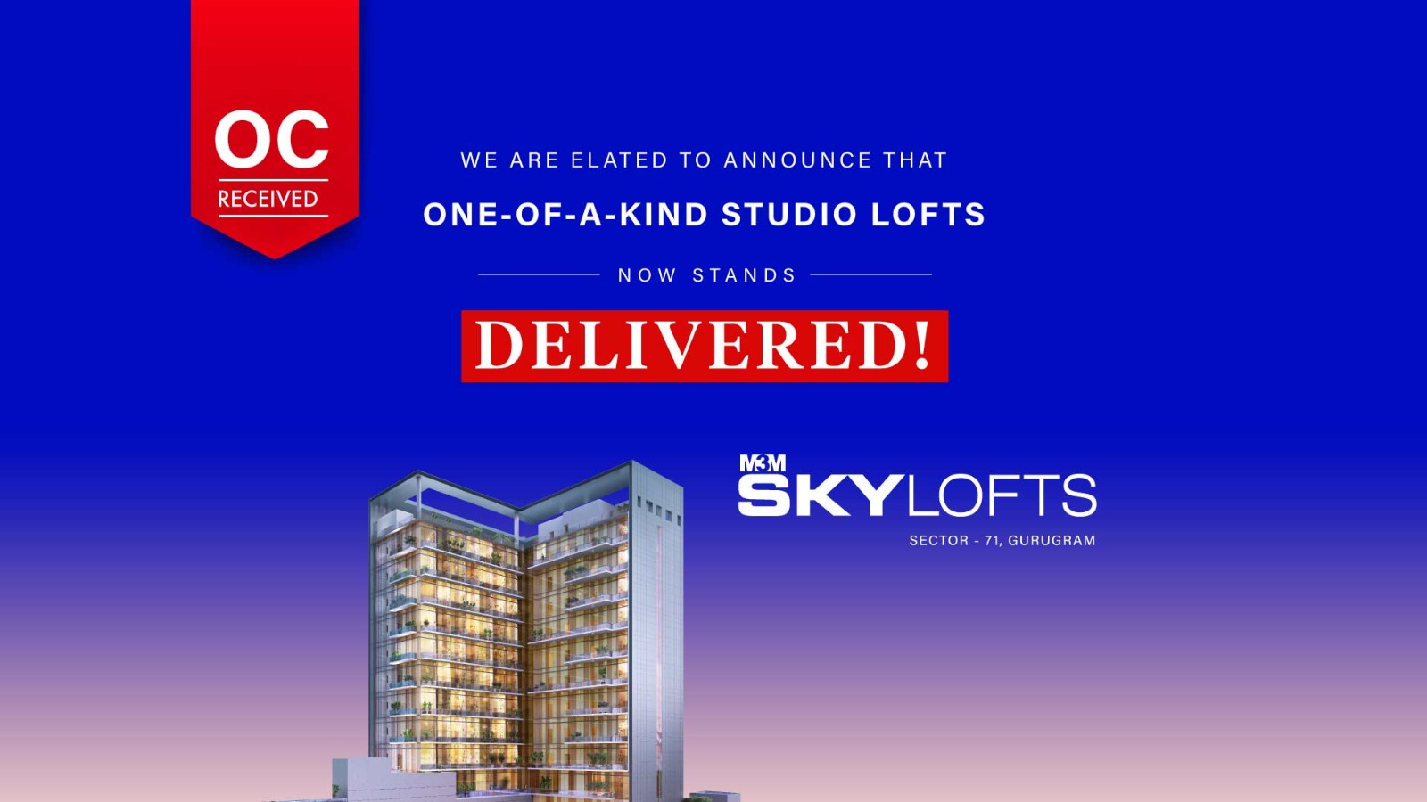 M3M Sky Lofts: The Pinnacle of Studio Living Now Delivered in Sector 71, Gurugram" Update