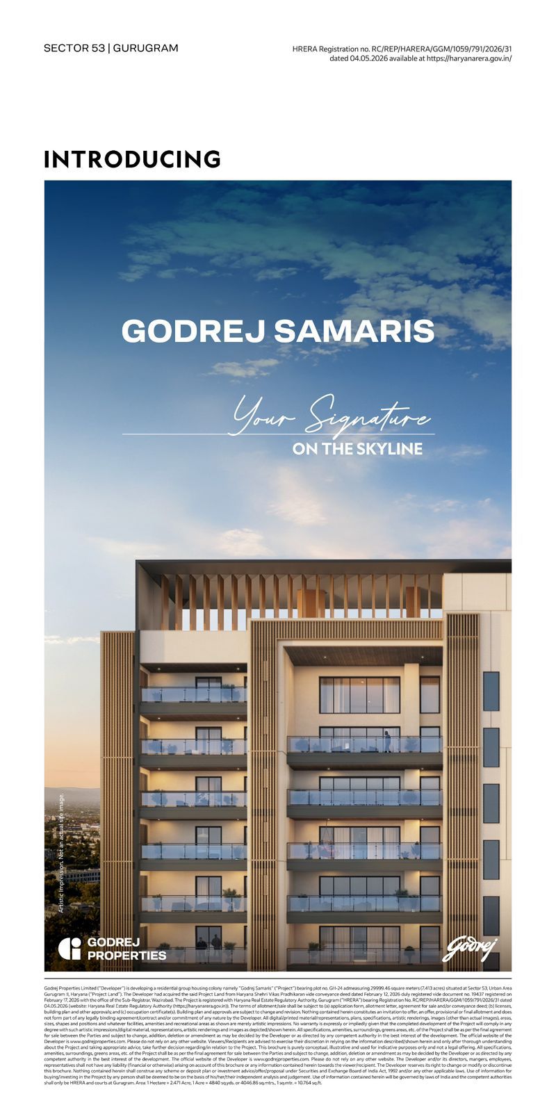 Discover Godrej Samaris, Sector 53 Gurugram || Introducing Your Skyline Signature || Explore Modern Living with Godrej Samaris Update