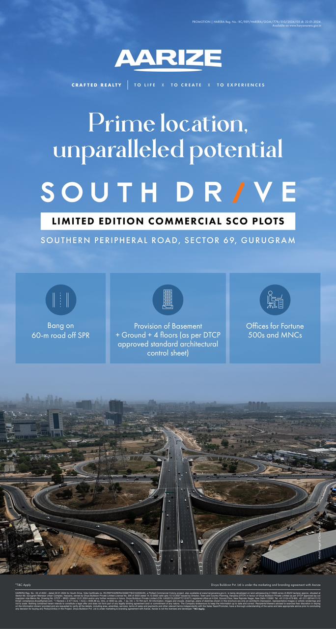 Discover South Drive: Prime SCO Plots || Invest in South Drive, Gurugram || Limited Edition SCO Plots Available Now Update