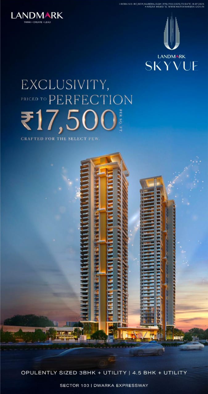 Explore Landmark Skyvue at Sector 103 Dwarka Expressway, Priced at ₹17,500/sq ft Update