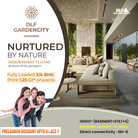 Fully loaded 3 and 4 BHK price starting Rs 1.25 Cr at DLF Garden City in Sector 91, Gurgaon Update