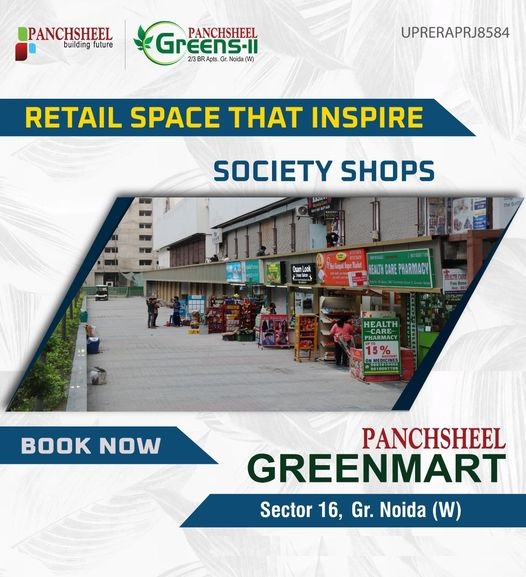 Booking open and ready to move-in commercial market at Panchsheel Green Mart, Ghaziabad Update