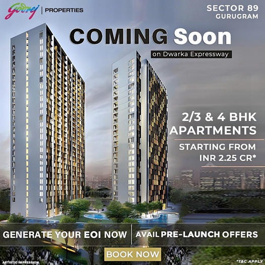 Anticipate Luxury: Godrej Properties' Upcoming 2/3/4 BHK Haven in Sector 89, Dwarka Expressway, Gurugram photo 1