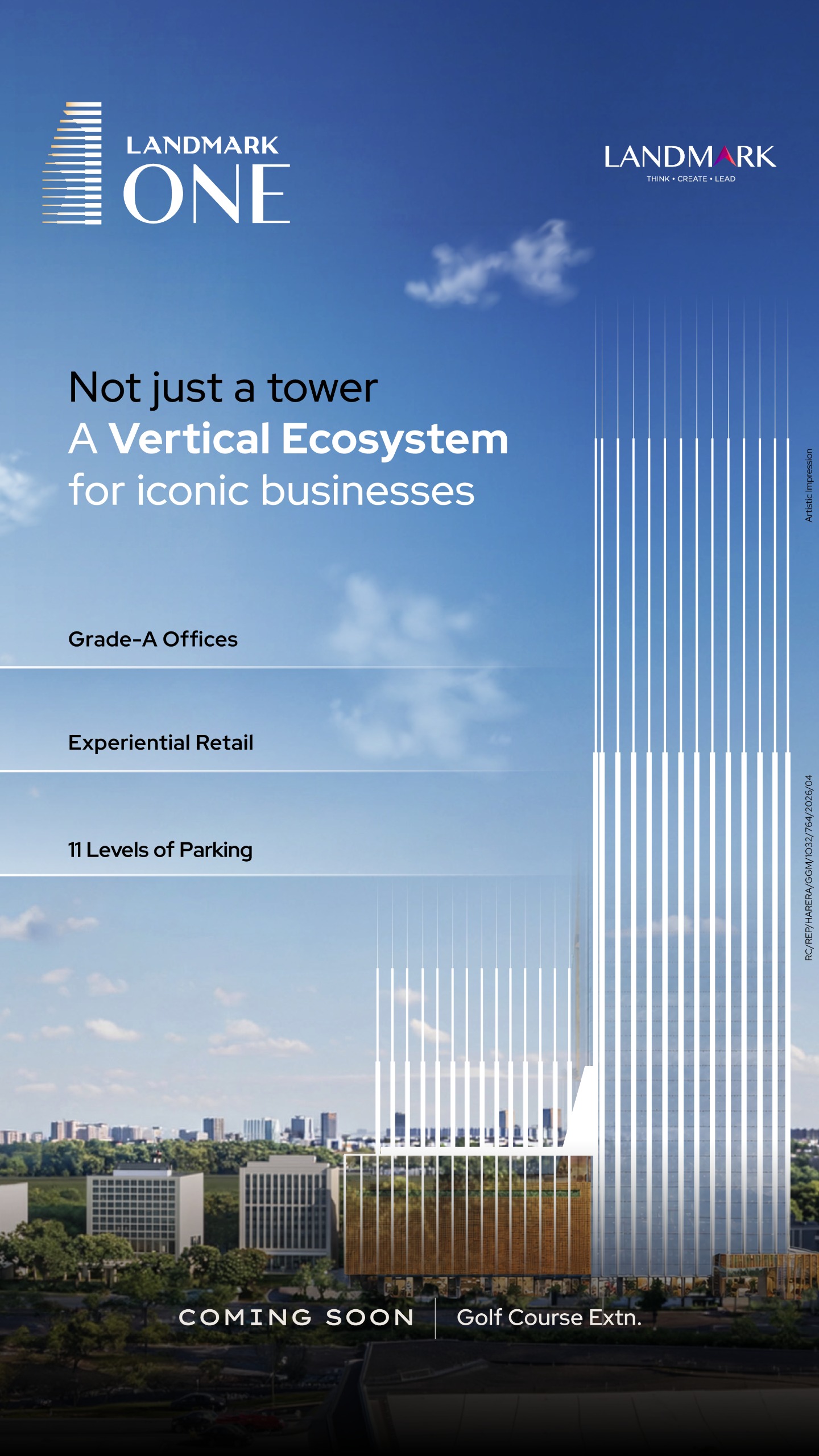 Explore Landmark One - A Vertical Ecosystem for Iconic Businesses || Grade-A Offices Coming Soon at Golf Course Extn. || Discover Experiential Retail at Landmark One Update