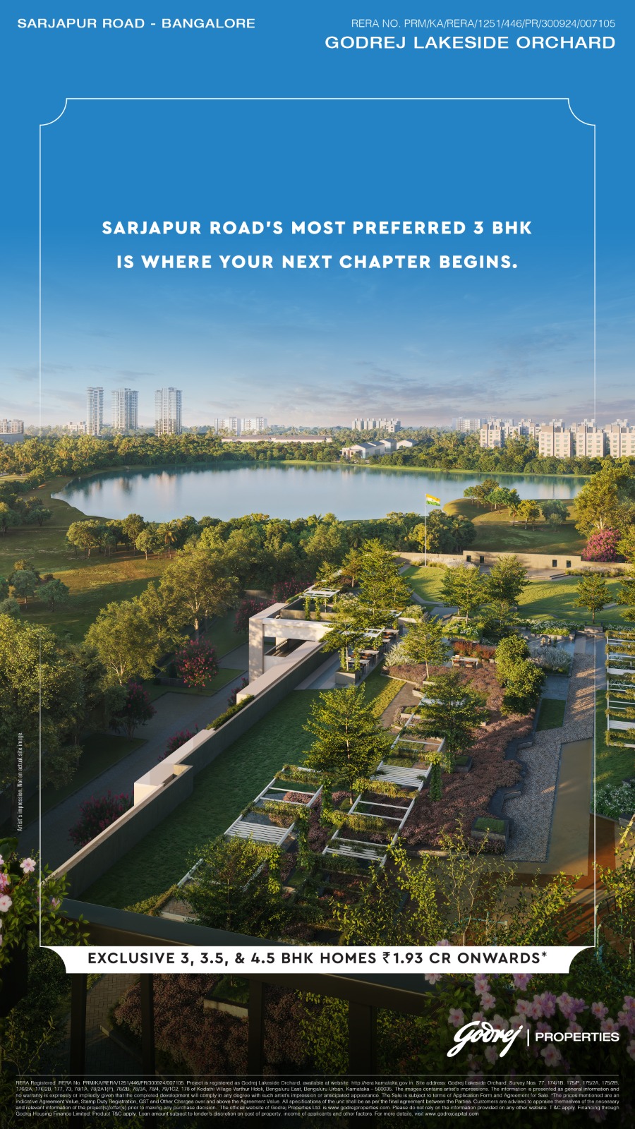 Experience Luxury Living at Godrej Lakeside Orchard on Sarjapur Road, Bangalore Update