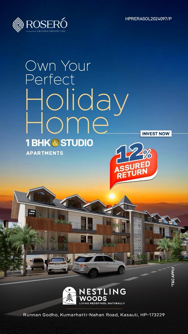 Invest in Nestling Woods, Kasauli, by Rosero - 1 BHK & Studio Apartments with 12% Assured Return Update
