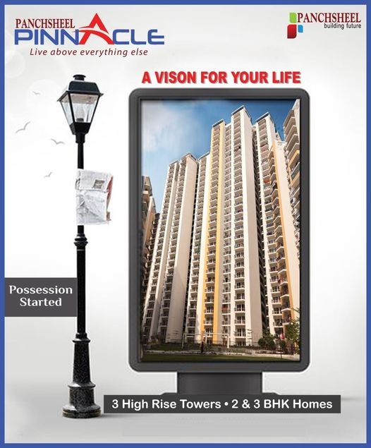 3 High rise towers 2 & 3 BHK homes at Panchsheel Pinnacle, Greater Noida Update