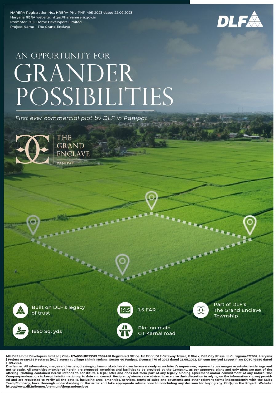 DLF Presents The Grand Enclave: Pioneering Commercial Real Estate in Panipat Update