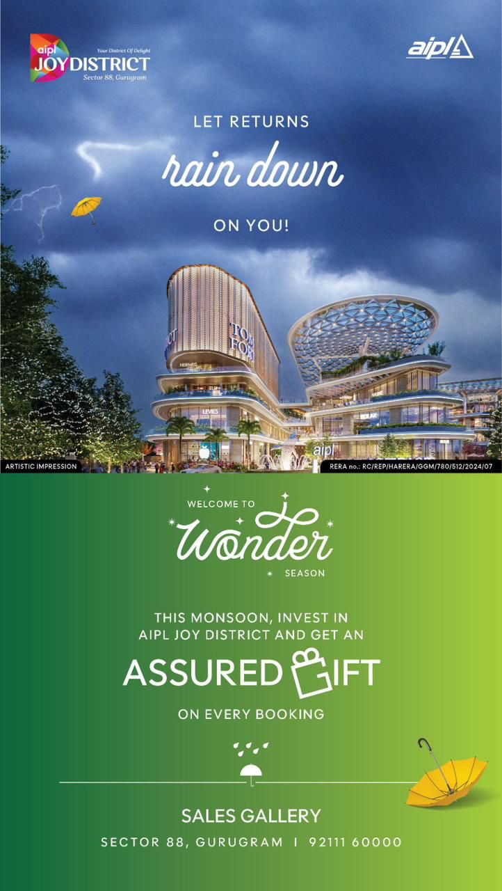 Invest in AIPL Joy District, Sector 88, Gurugram, Enjoy Assured Gift Update