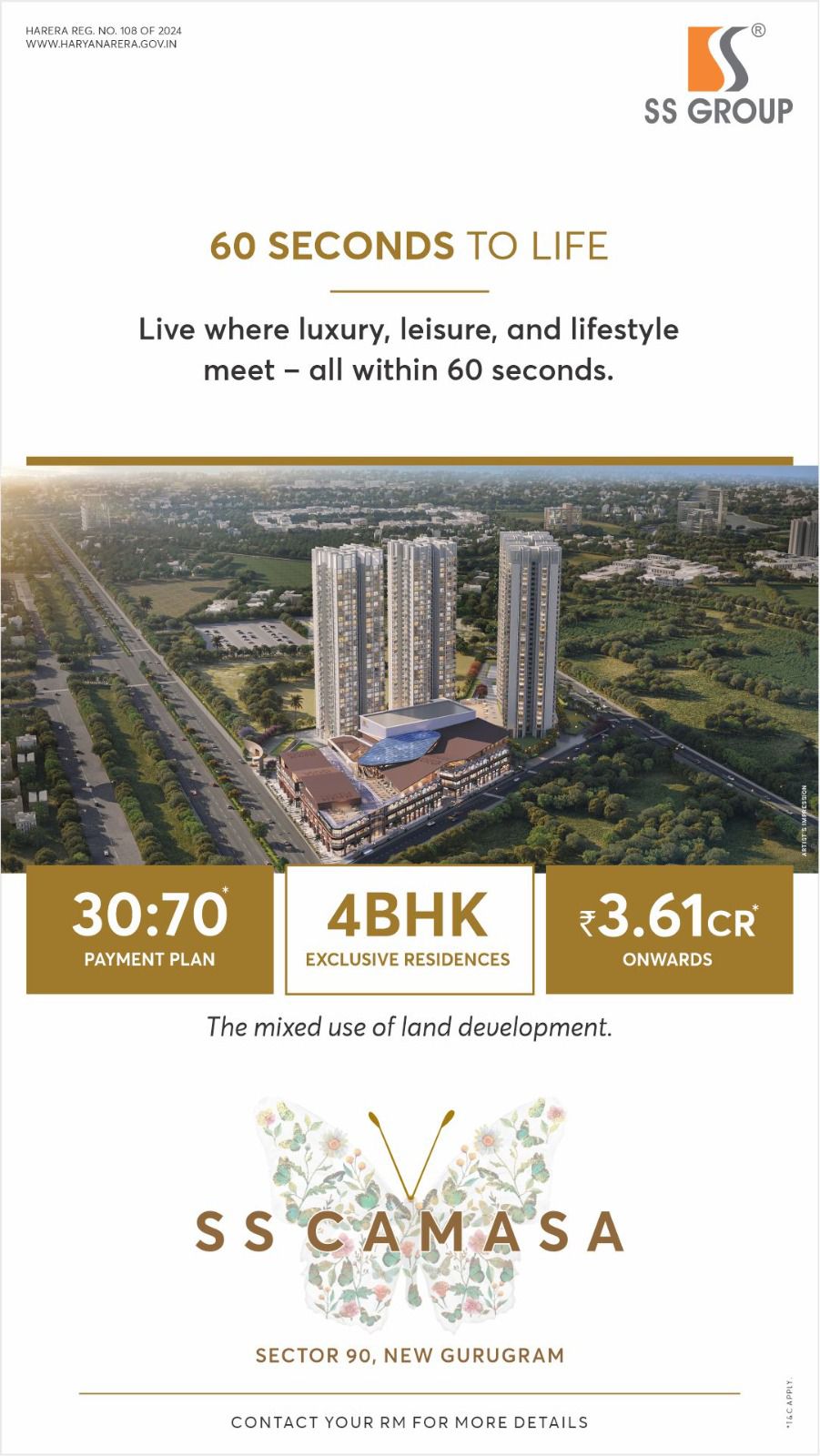 SS Camasa, Sector 90, Gurugram - Exclusive 4BHK Residences Starting at ₹3.61Cr Update