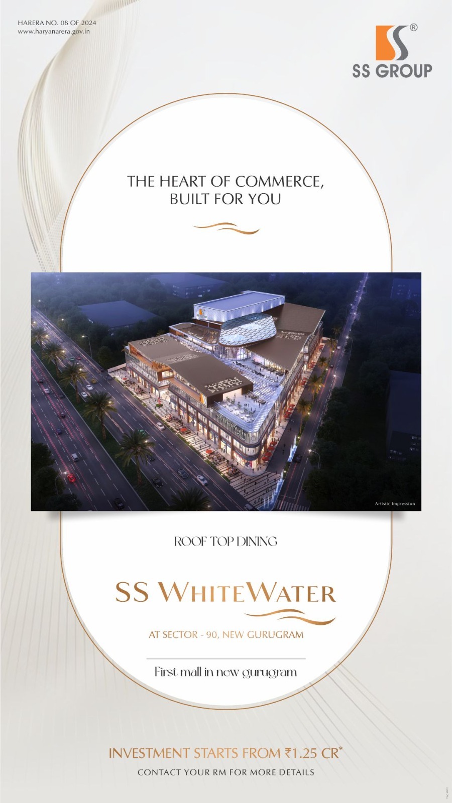 Investment Opportunity at SS WhiteWater, Sector 90, New Gurugram by SS Group, Starting ₹1.25 Cr Update