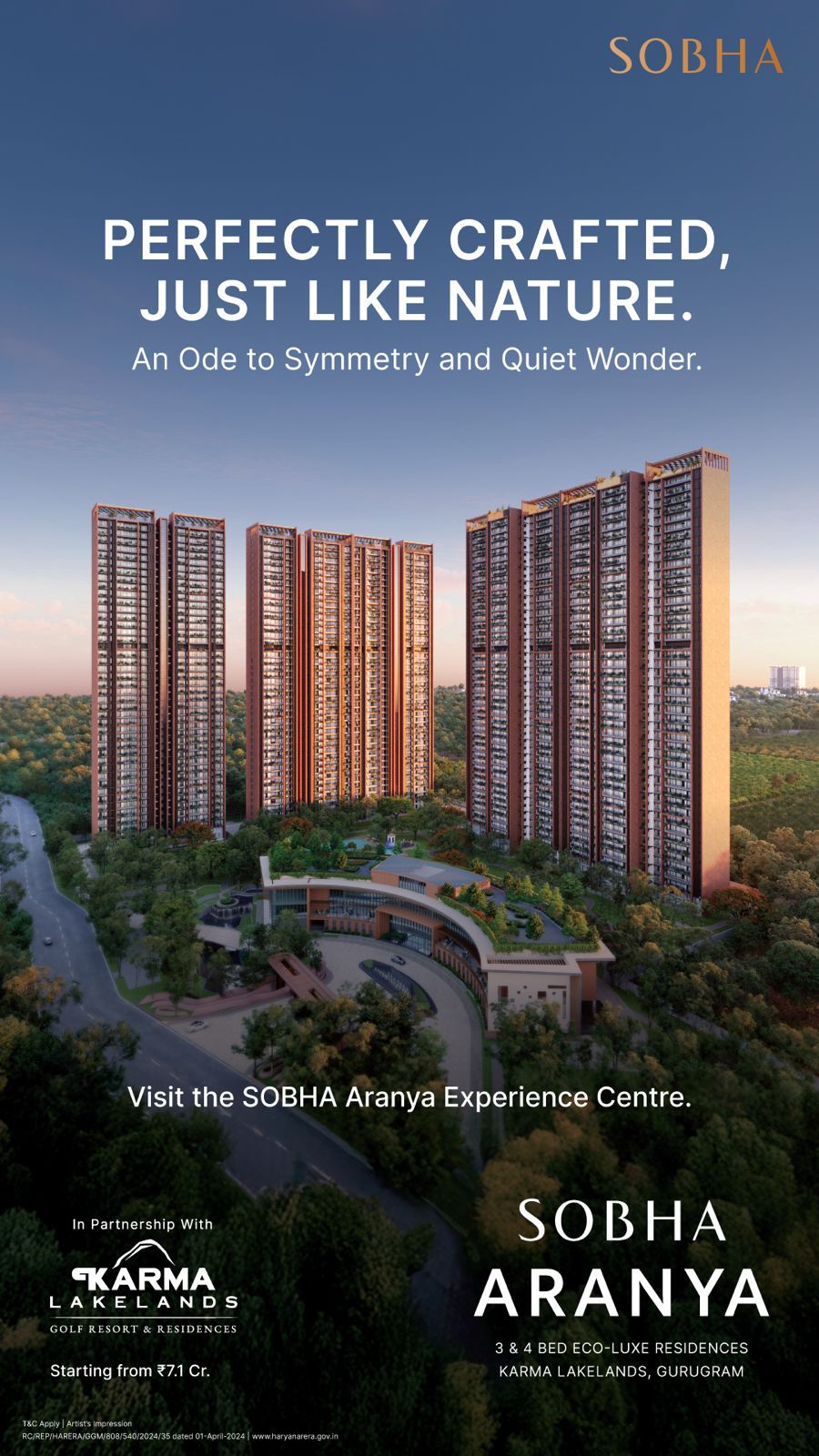 Discover Eco-Luxe Living at SOBHA Aranya, Starting ₹7.1 Cr, Gurugram Update