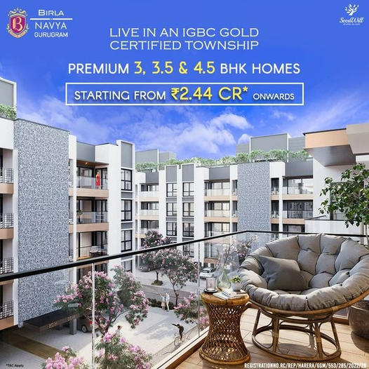 Live in an IGBC Gold certified township at Birla Navya in Sector 63A, Gurgaon Update
