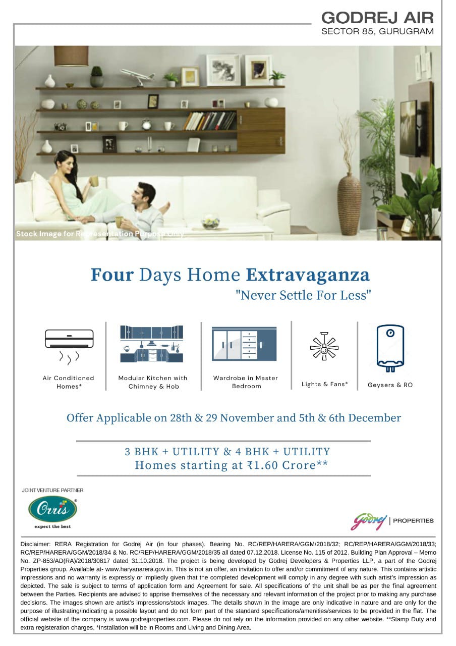 Four days home extravaganza at Godrej Air in Gurgaon Update