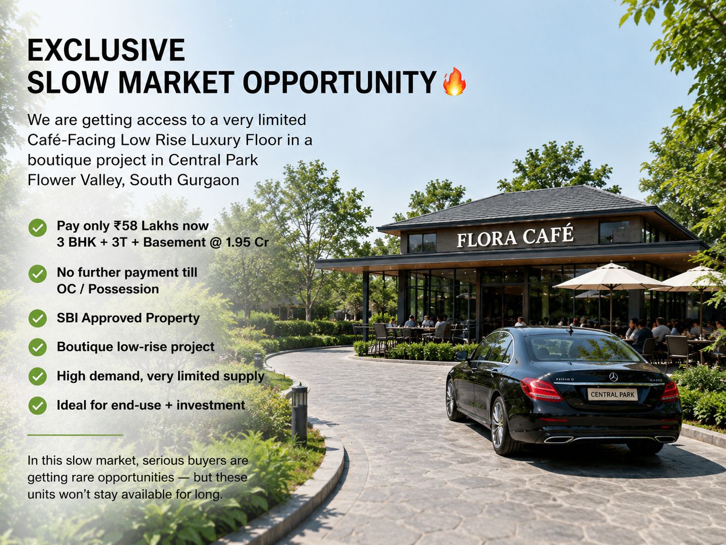Exclusive Slow Market Opportunity at Central Park Gurgaon || Secure Your Café-Facing Luxury Floor Now || Limited Units Available in Flower Valley, Gurgaon Update