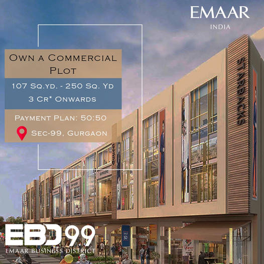 Presenting 50:50 payment plan at Emaar EBD 99, Gurgaon Update