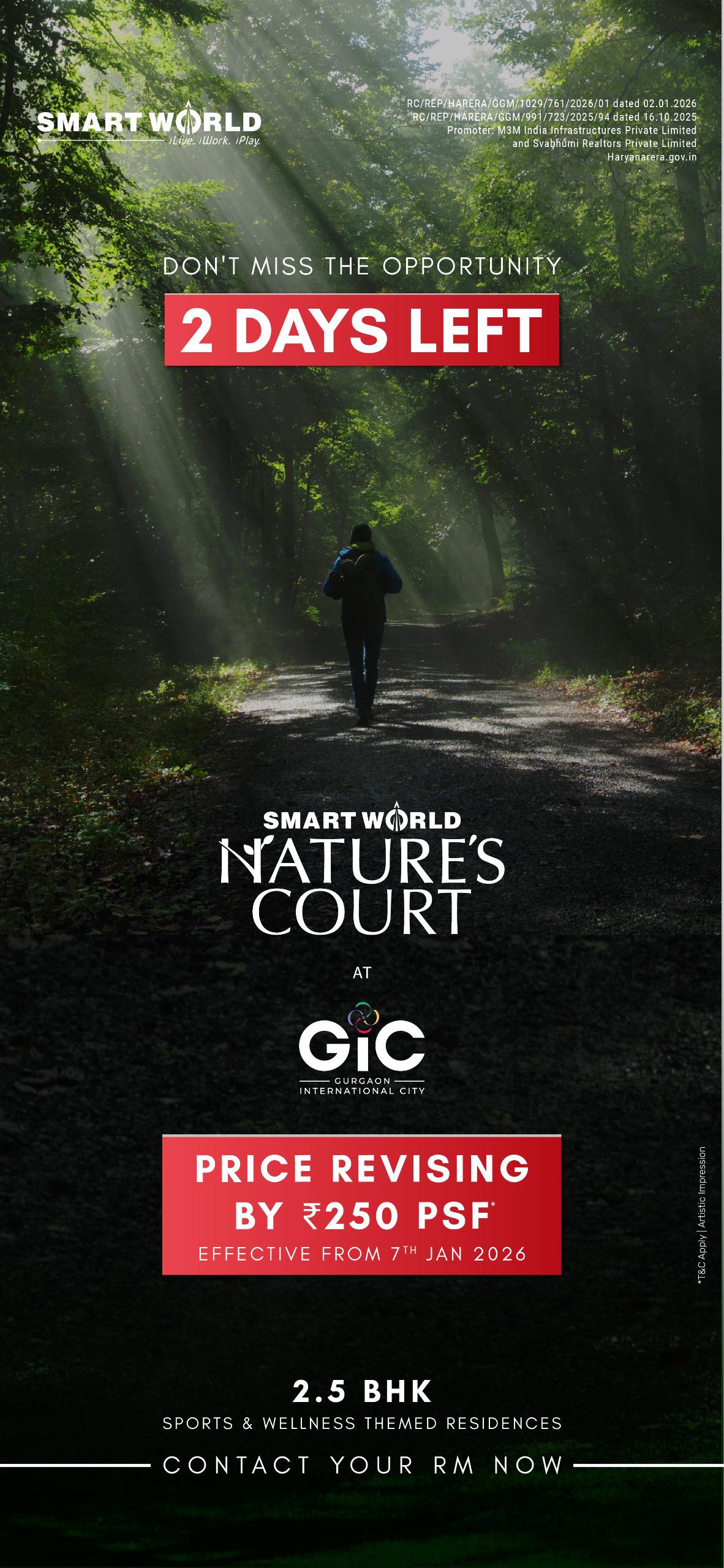 Limited Time Offer, Smartworld Nature’s Court, Gurgaon Update