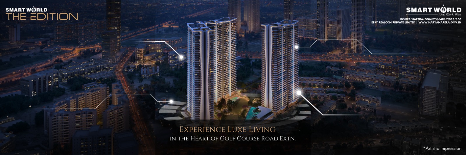 Discover the Pinnacle of Modernity at SmartWorld The Edition, Golf Course Road Extn. Update