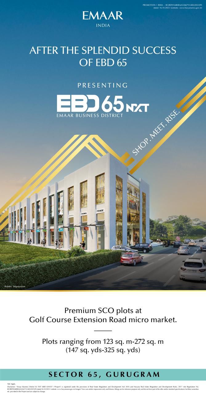 Explore Premium SCO Plots at EBD 65 NXT, Sector 65, Gurugram by Emaar India Update