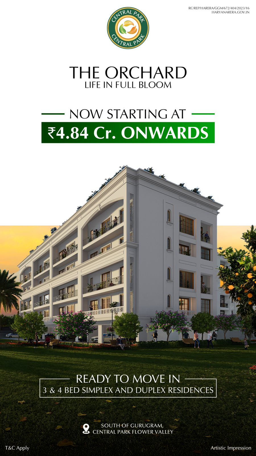 Discover The Orchard, Starting at ₹4.84 Cr, by Central Park in Gurugram Update